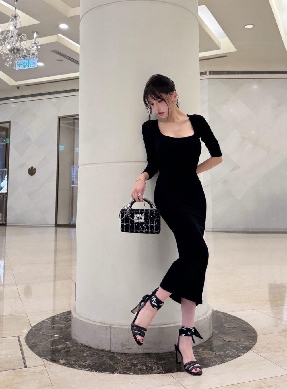 SQUENNA 塑身戰袍長袖長洋裝(現+預)